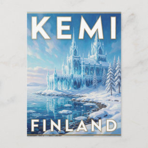 Carte Postale Kemi Finlande SnowCastle Voyages hivernaux arctiqu