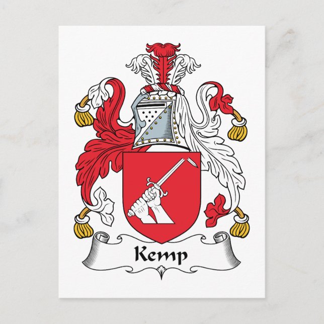 Carte Postale Kemp Family Crest (Devant)