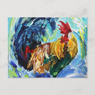 Carte Postale Ken the Rooster. Les poulets d'amour aiment ces sp