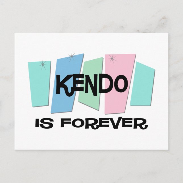 Carte Postale Kendo Est Pour Toujours (Devant)