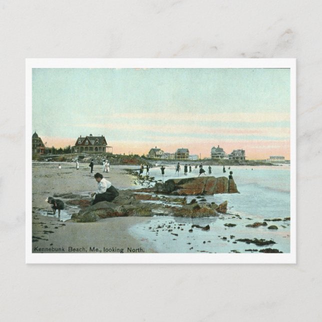 Carte Postale Kennebunk Beach, Maine 1915 Vintage (Devant)