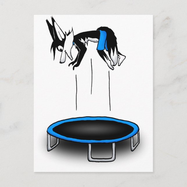 Carte Postale Kenny en trampoline (Devant)