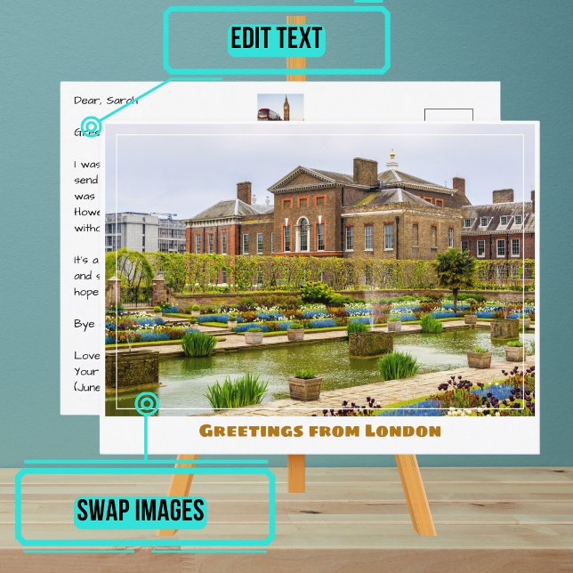Carte Postale Kensington Palace Londres Angleterre (Share your experiences with these stylish template postcards.)