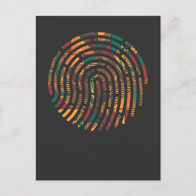 Carte Postale Kente Motif African Ghana Fingerprint nwentoma (Devant)