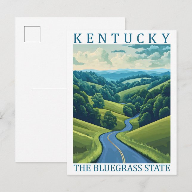 Carte Postale Kentucky Bluegrass State USA Travel Place (Devant / Derrière)