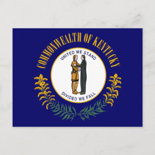 Carte Postale Kentucky : Drapeau d'État américain du Commonwealt