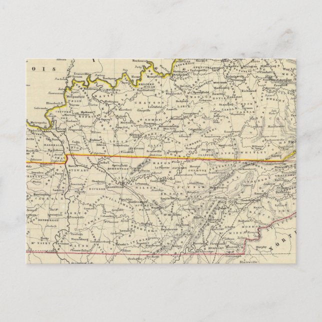 Carte Postale Kentucky et Tennessee (Devant)