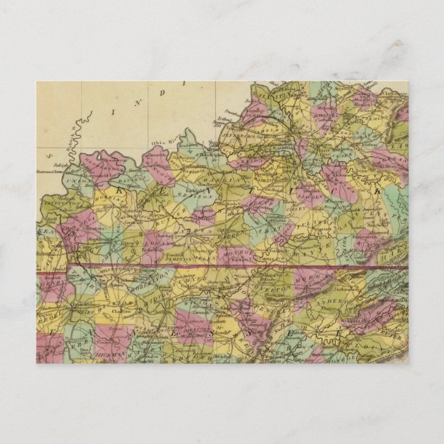 Carte Postale Kentucky Et Tennessee (Devant)