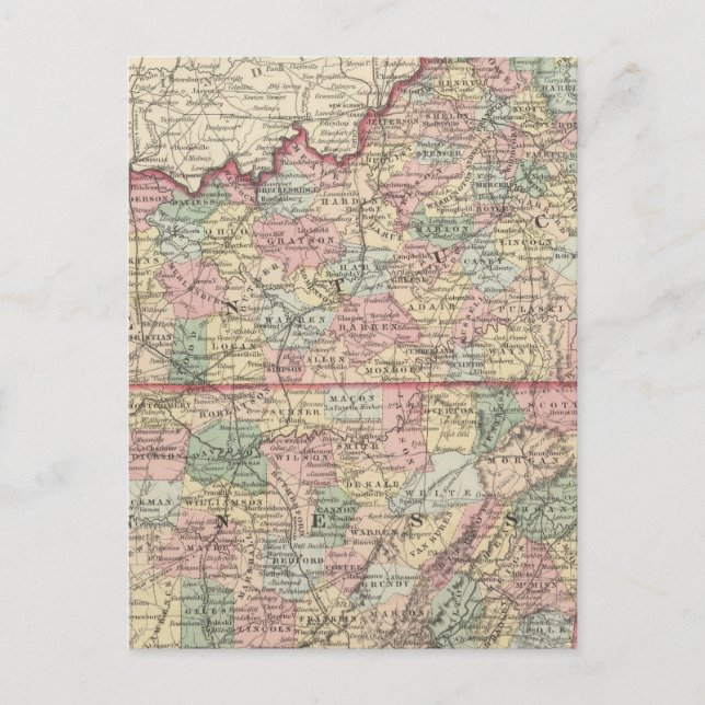 Carte Postale Kentucky et Tennessee 2 (Devant)