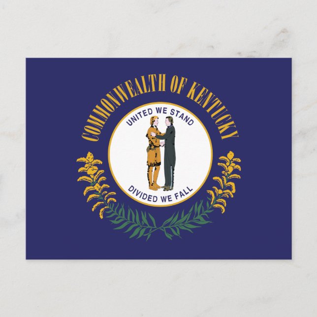 Carte Postale Kentucky Flag United We Stand Frontiersman  (Devant)