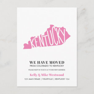 Carte Postale KENTUCKY Nous avons déménagé Nouvelle adresse Nouv