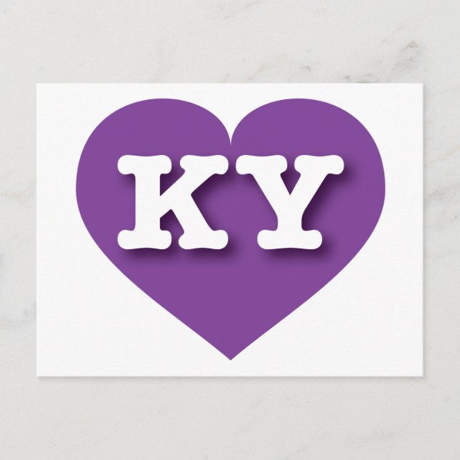 Carte Postale Kentucky Purple Heart - J'aime KY (Devant)