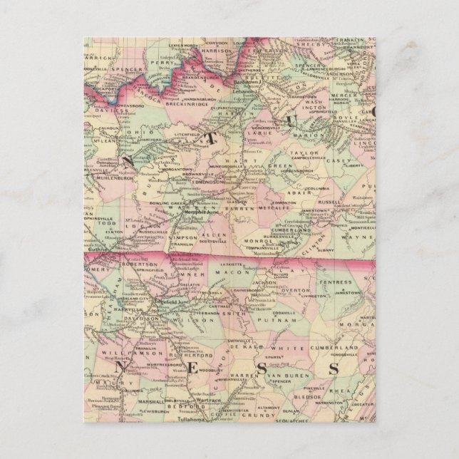 Carte Postale Kentucky, Tennessee (Devant)