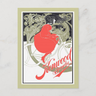 Carte Postale Kenwood Bicyclettes Art Nouveau