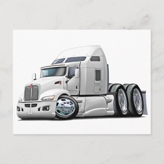 Carte Postale Kenworth 660 Camion blanc (Devant)