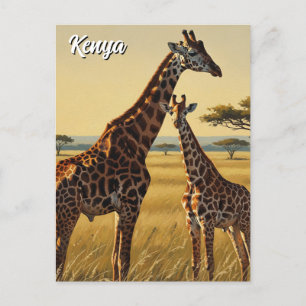 Carte Postale Kenya Masai Mara Giraffes Voyage