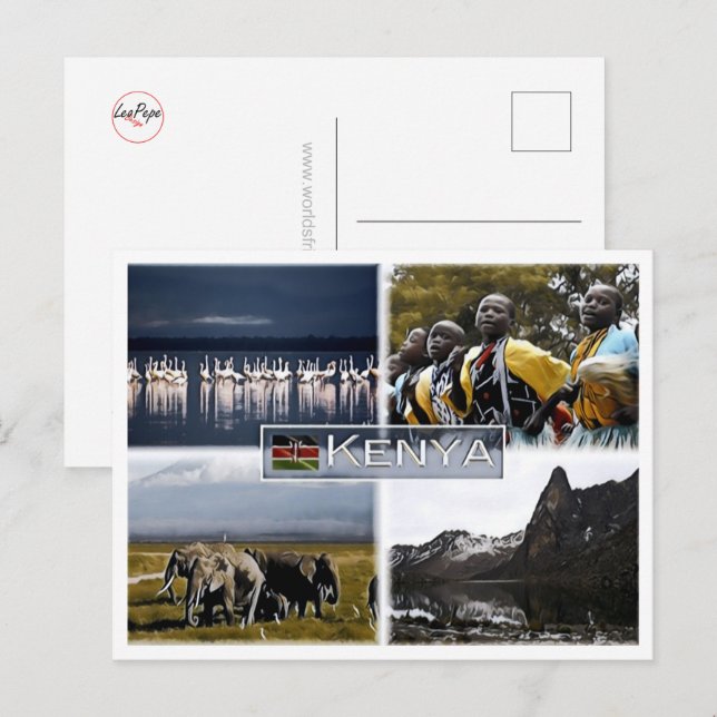 Carte Postale Kenya - Mosaic - (Devant / Derrière)