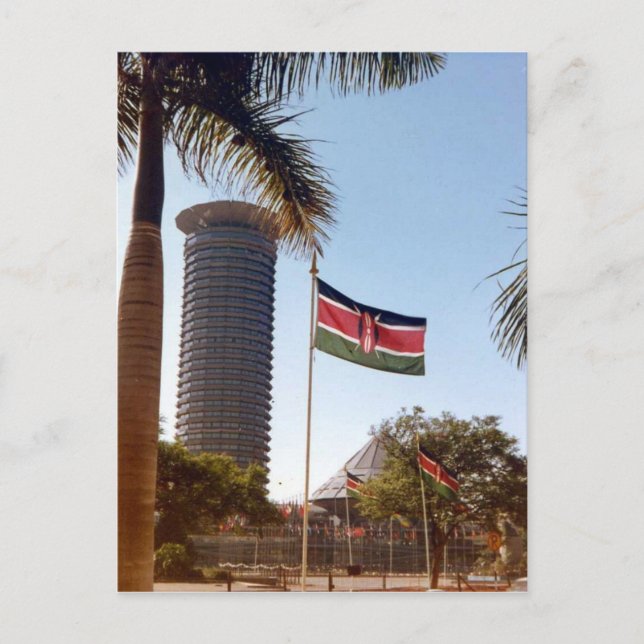 Carte Postale Kenya - Nairobi - Les Drapeaux et Palmiers (Devant)