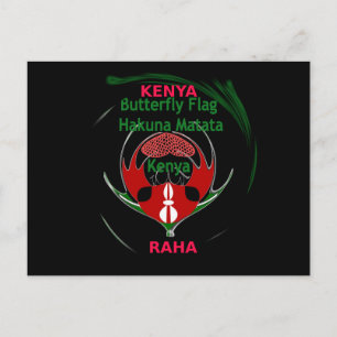 Carte Postale Kenya Raha: Hakuna Matata Dessin de motif de dra