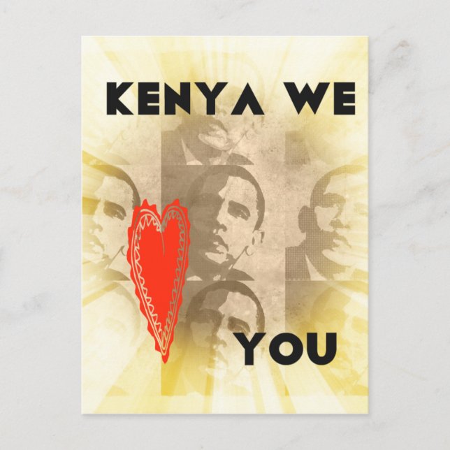 Carte Postale Kenya We Lovely You Perspective Art Design (Devant)