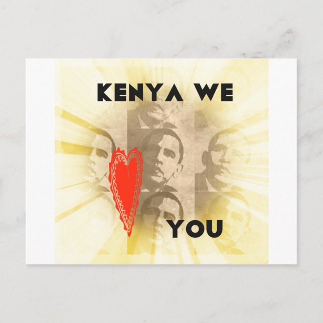 Carte Postale Kenya We Lovely You Perspective Art Design (Devant)