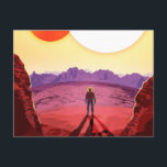 Carte Postale Kepler Space Voyage Destination Planète Aventure<br><div class="desc">Kepler 16B - Hilarious - quelle excellente destination de voyage. Cette destination de voyage extraterrestre est Kepler-16b - Le Pays des Deux Soleils - Où Votre Ombre A Toujours Compagnie. L'affiche du bureau de voyage Exoplanet du Programme d'exploration des exoplanètes de la NASA.</div>