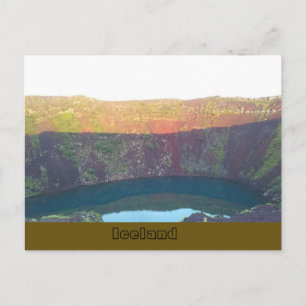 Carte Postale Kerið lac de cratère volcanique, Grímsnes, Islande