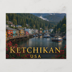 Carte Postale Ketchikan Alaska Passage Intérieur et patrimoine T