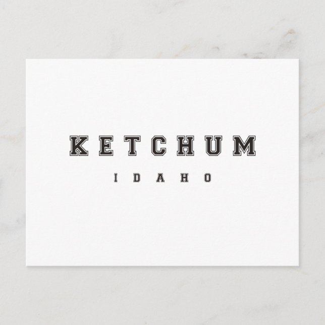Carte Postale Ketchum Idaho (Devant)