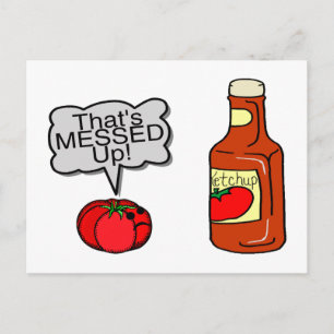 Carte Postale Ketchup Messed Up