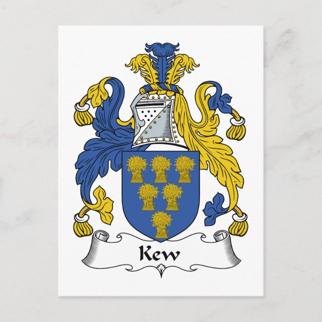Carte Postale Kew Family Crest (Devant)