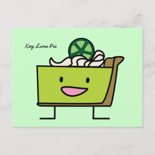 Carte Postale Key Lime Pie citron aigre tarte dessert tranche gr