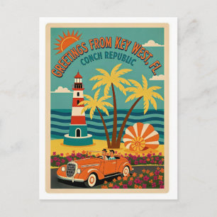 Carte Postale Key West FL République des Conques Rétro