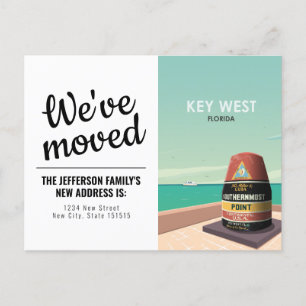 Carte Postale Key West Florida Mile Zéro Vintage Nous avons démé