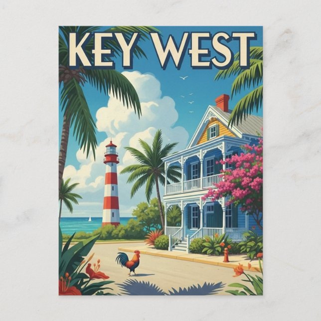 Carte Postale Key West Florida Travel (Devant)