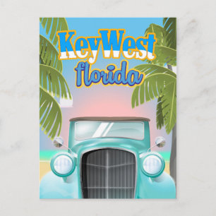 Carte Postale Key West, Florida USA affiche de voyage vintage