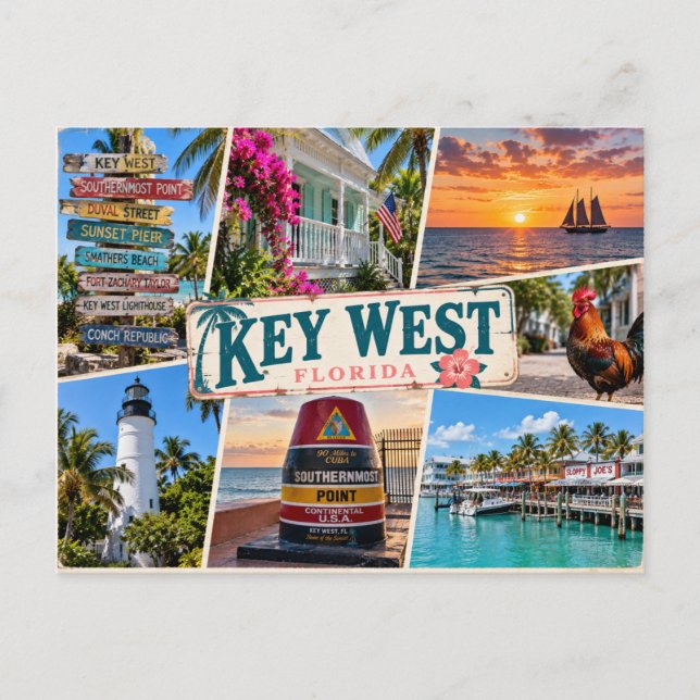 Carte Postale Key West Floride (Devant)