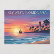 Key West Floride États-Unis Coucher de soleil Cart