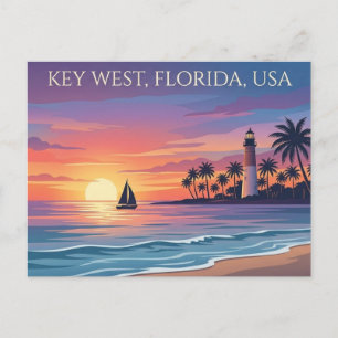 Carte Postale Key West Floride États-Unis Coucher de soleil Cart