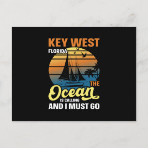 Carte Postale Key West floride l'océan m'appelle et je dois
