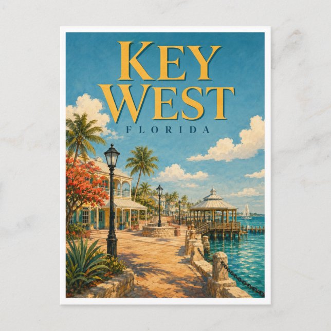 Carte Postale Key West Floride Mallory Square GeoSaga (Devant)