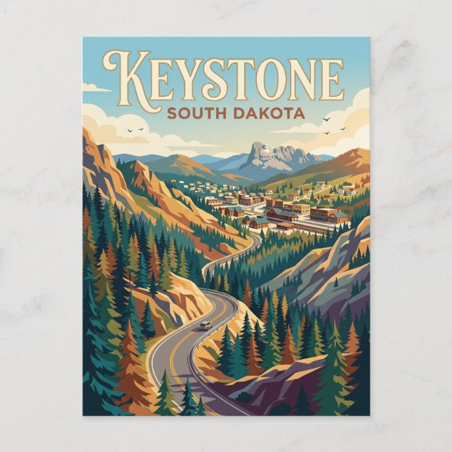 Carte Postale Keystone Dakota du Sud (Devant)