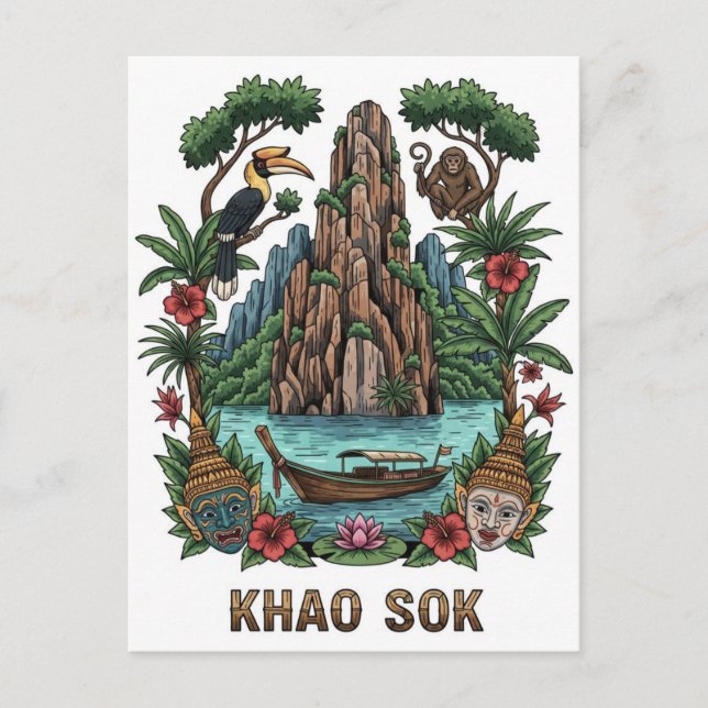 Carte Postale Khao Sok National Park Thailand (Devant)