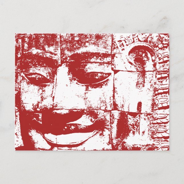 Carte Postale Khmer Stone Face ... Temple de Bayon, Cambodge (Devant)