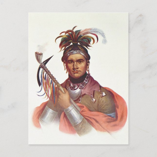 Carte Postale Ki-On-Twog-Ky ou 'Complanter', chef de Seneca (Devant)
