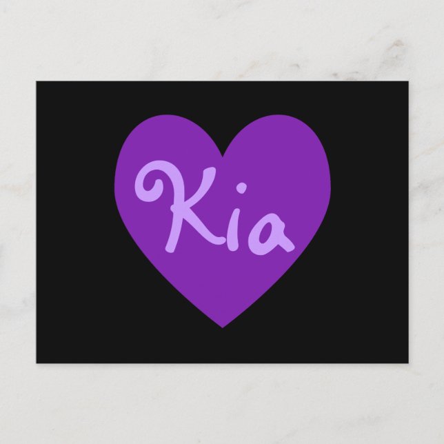 Carte Postale Kia en violet (Devant)