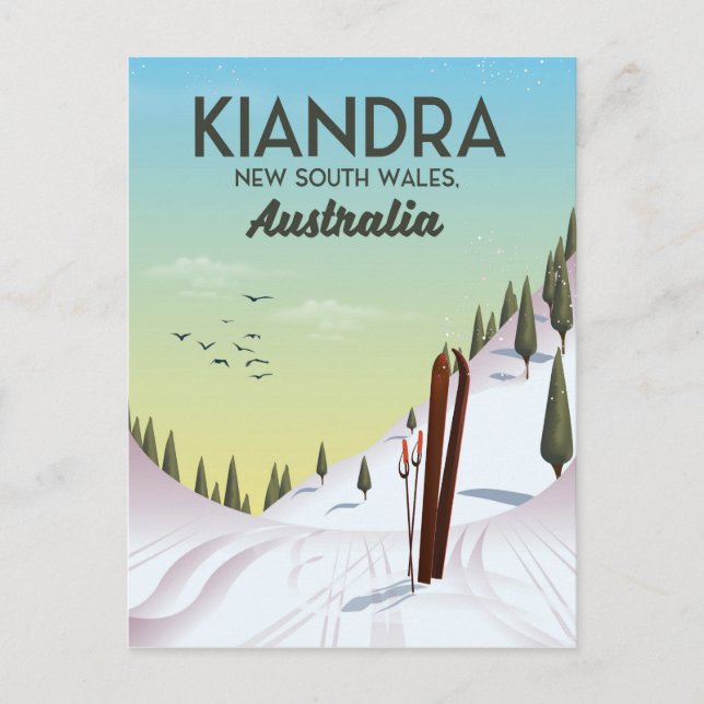 Carte Postale Kiandra Nouvelle-Galles du Sud Australie Ski (Devant)