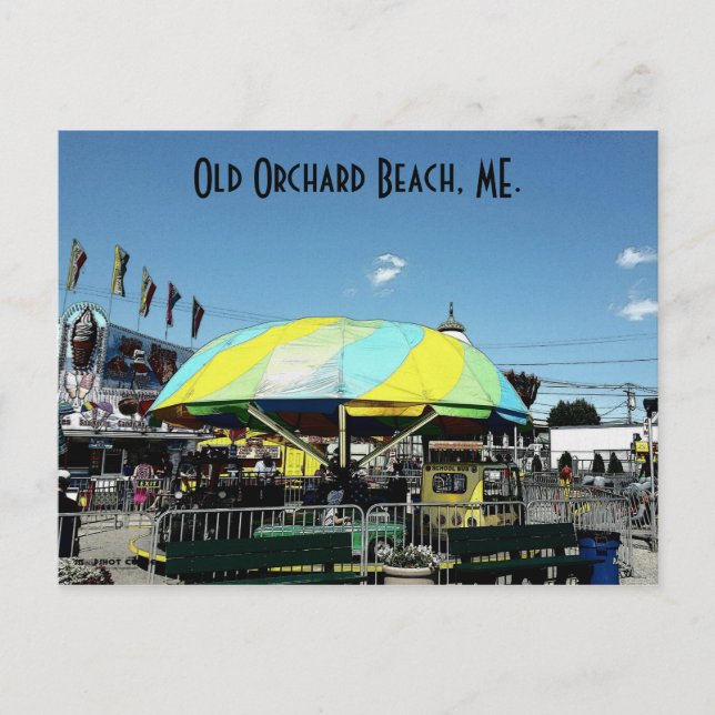 Carte Postale Kiddes Voiture et Camion Parc d'attractions Ride (Devant)