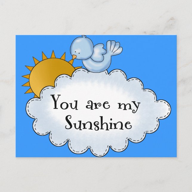 Carte Postale Kid's Bird Sun Tu es mon soleil (Devant)