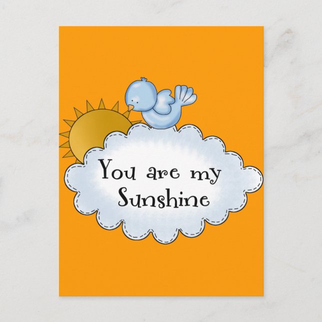 Carte Postale Kid's Bird Sun Tu es mon soleil (Devant)